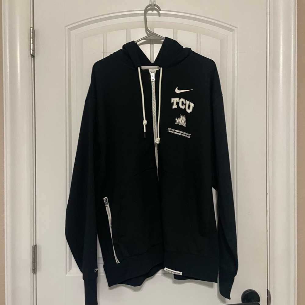 Black Nike TCU zip up hoodie #TCUHornedFrogs